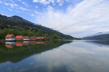 Obraz premium Morgen Spiegelung am Alpsee