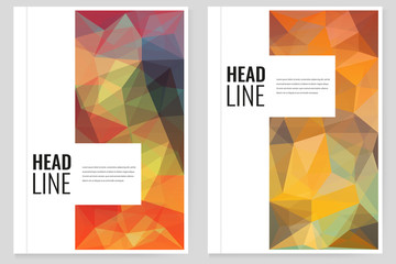 Obraz na płótnie Canvas Abstract Triangle Brochure Flyer design template in A4 size. Vector