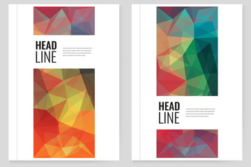 Abstract Triangle Brochure Flyer design template in A4 size. Vector