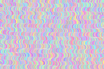 Colorful curly wavy lines