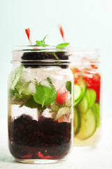 Detox fruit infused flavored water