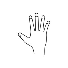 Hand - vector icon.