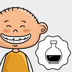 student boy study icon vector illustration design