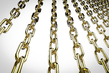 golden metal chains