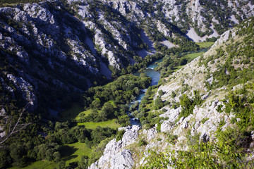 Krupa river canyon landscape, Croatia