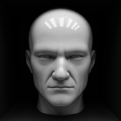 Male mannequin head