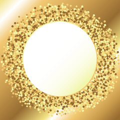 
Greeting card confetti celebration gold background 