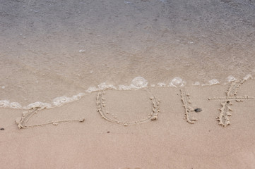 Inscriptions in the sand in 2017