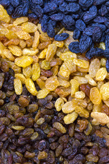 background dried raisin grapes closeup shot 