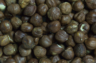background filbert nuts close up shot