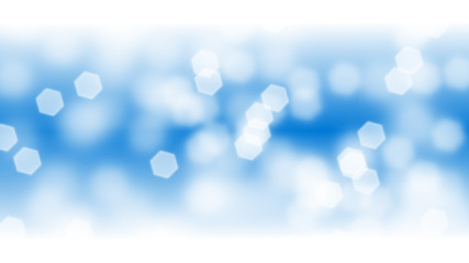 cool hexagon shaped bokeh effect background in shades of blue and white © dottedyeti