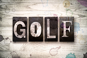 Golf Concept Metal Letterpress Type