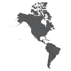 Bahamas red on gray America map vector