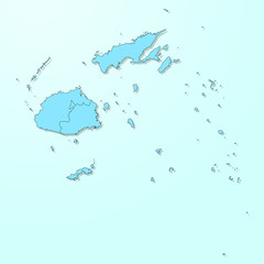 Fiji blue map on degraded background vector
