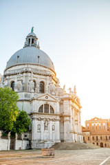 Obraz premium Close-up view on Santa Maria basilica at the sunset in Venice