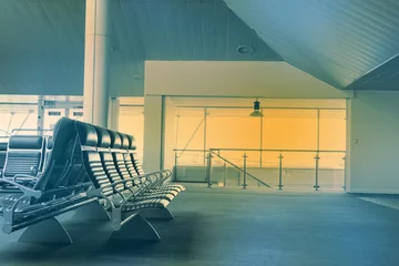 Papier Peint photo Aéroport chairs on the terminal