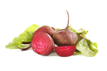 Fresh beet isolated on a white background