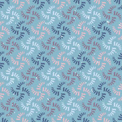 Vector seamless abstract pattern. Colorful spirals or threads