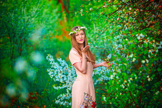 woman smiles and happy