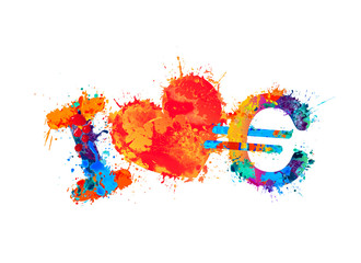 Fototapeta premium I love euro (money)