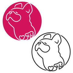 French Bulldog Love logo