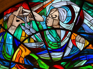 Stained Glass - Apparition of Virgin Mary in Fatima