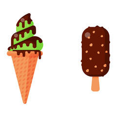 Set of ice cream icons
