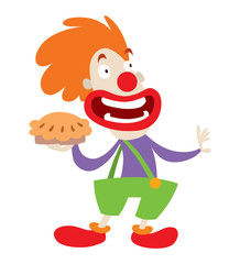 Clown character vector cartoon