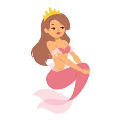 Mermaid nixie character vector
