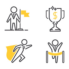 Motivations icons vector set.