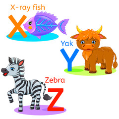 Alphabet kids animals XYZ
