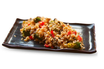 pilaf with vegetables and mushrooms