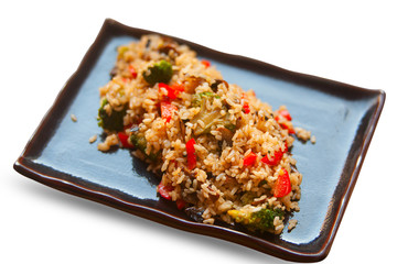 pilaf with vegetables and mushrooms