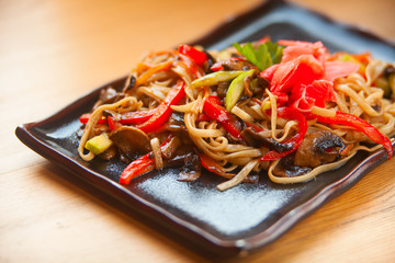 Japanese noodles with vegetables
