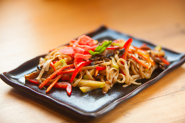 Japanese noodles with vegetables