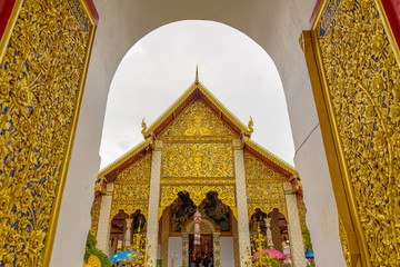 Wat Phra That Hariphunchai temple in Lamphun,Thailand.