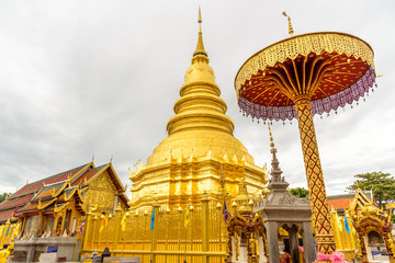Fototapeta premium Wat Phra That Hariphunchai temple in Lamphun,Thailand.