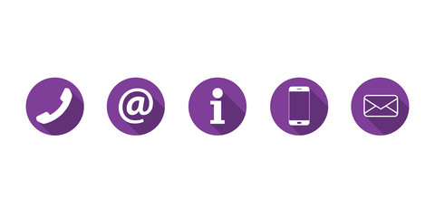 icon set circle purple