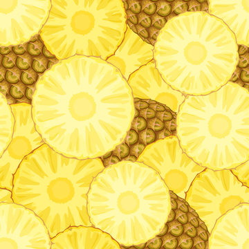 seamless pattern with pineapple .