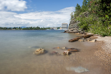Long exposure along Coeur d'Alene Lake.
