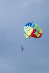 Parasailing up high.