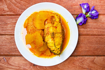 Hot and sour with fish and papaya.