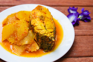 Hot and sour with fish and papaya.