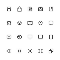 Basic Bold Line Icons vol.3