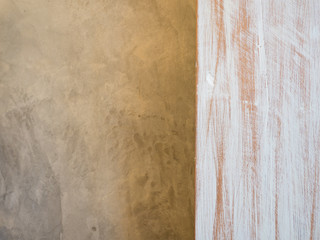 brown wood and cement wall in loft style background