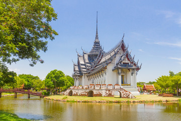 Fototapeta na wymiar Sanphet Prasat Palace in Ancient City, Samutprakan Thailand