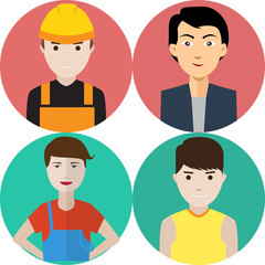 Fototapeta premium Avatar Icons Set