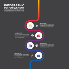 Infographic business report template layout design element vector