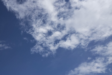 pattern, texture of white cloud and blue sky in bright day