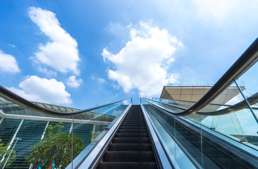Fototapeta na wymiar escalator outdoors